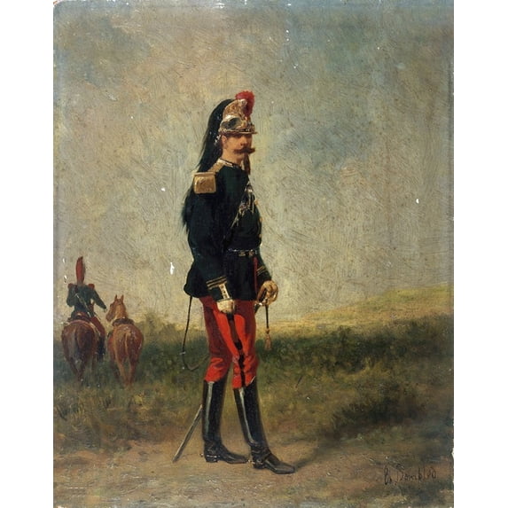 Portrait d’un officier de cuirassiers (1860) Poster Print by Karel Frederik Bombled (18 x 24)
