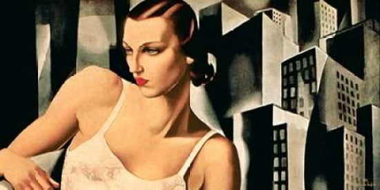 Portrait de Madame Allan Bott Canvas Art - Tamara de Lempicka (10 x 20)