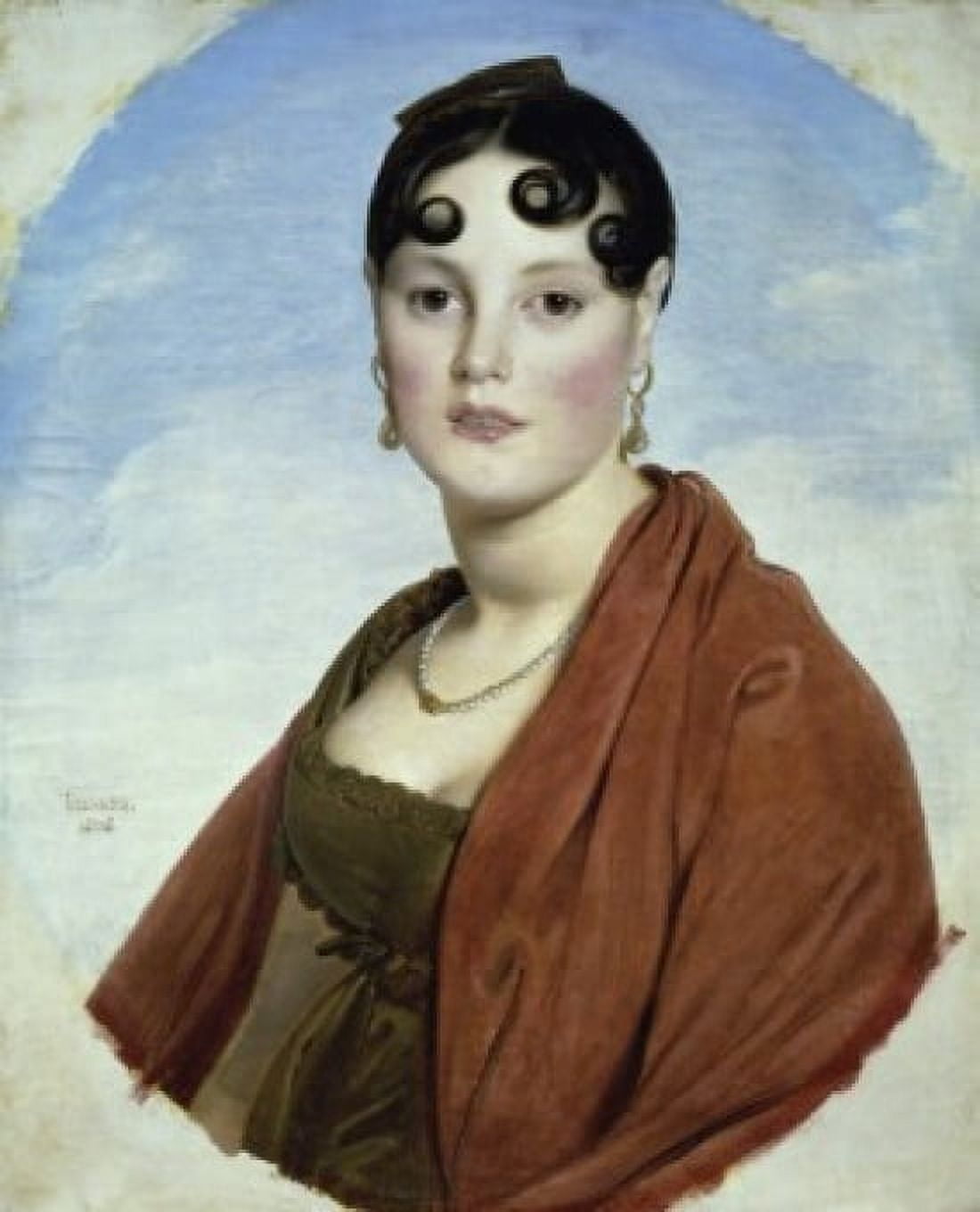 Portrait de Madame Aymon la Belle Zelie  1806 Jean Auguste Dominique Ingres 1780-1867French  Oil on Canvas  Musee des Beaux Arts Rouen Canvas Art - Jean Auguste Dominique Ingres (24 x 36)