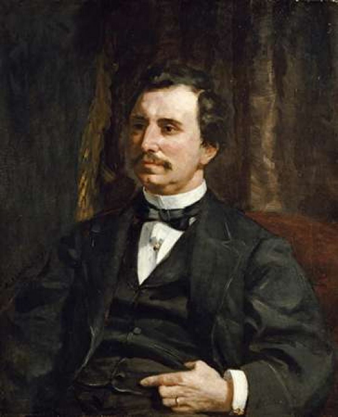 Portrait du Colonel Barton Howard Jenks Canvas Art - Pierre-Auguste Renoir (24 x 30)