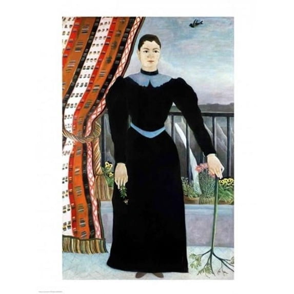 Portrait of A Woman 1895 Poster Print by Henri Rousseau - 24 x 36 in. - Large