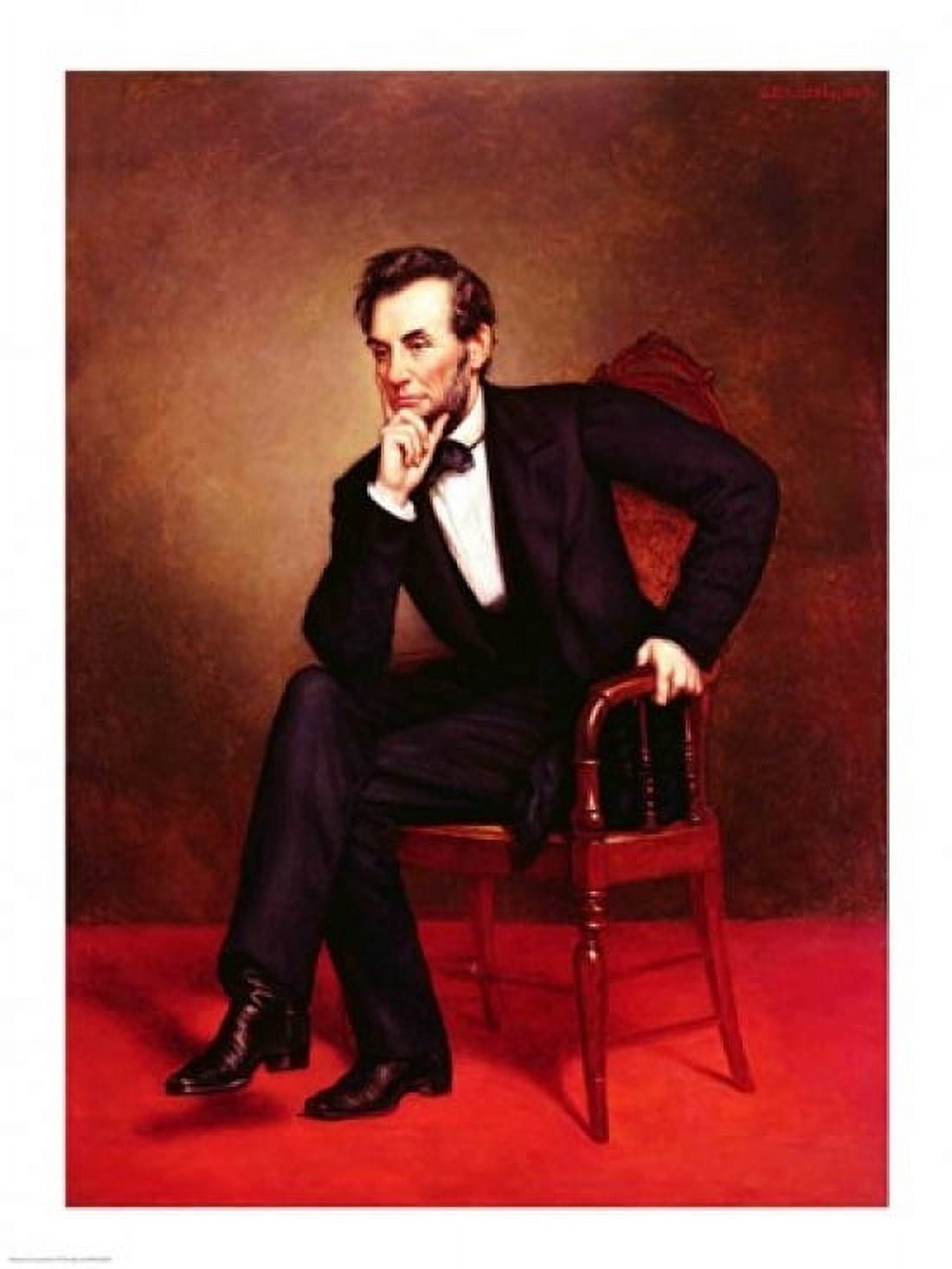 Portrait of Abraham Lincoln Canvas Art - George Peter Alexander Healy (24 x 36)