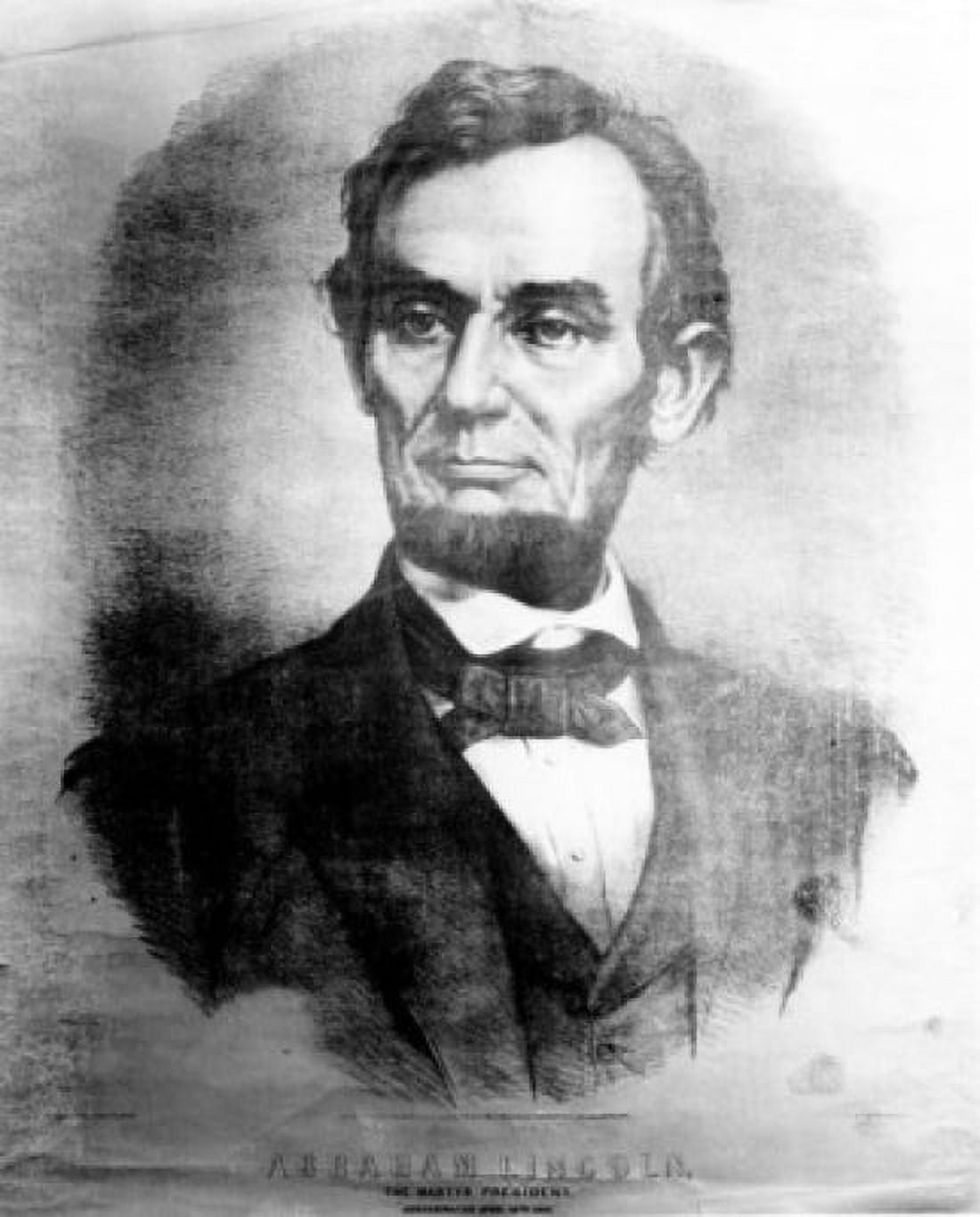 Portrait of Abraham Lincoln from Currier & Ives 19th Century Canvas Art - Currier & Ives (18 x 24)