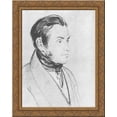 thumbnail image 1 of Portrait of Adam Mickiewicz 24x20 Gold Ornate Wood Framed Canvas Art by Orest Kiprensky, 1 of 2