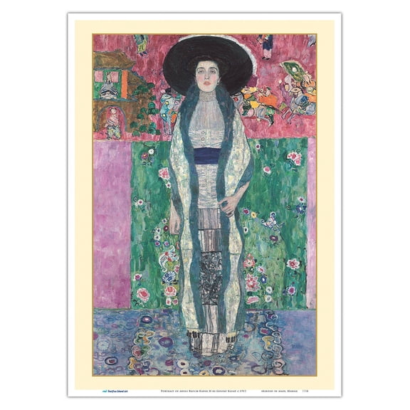 Portrait of Adele Bloch-Bauer II - From an Original Color Painting by Gustav Klimt c.1912 - Master Art Print 10in x 14in