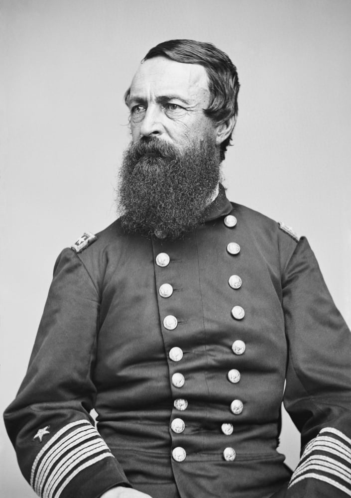 Portrait of Admiral David Dixon Porter Canvas Art - John ParrotStocktrek Images (24 x 33)