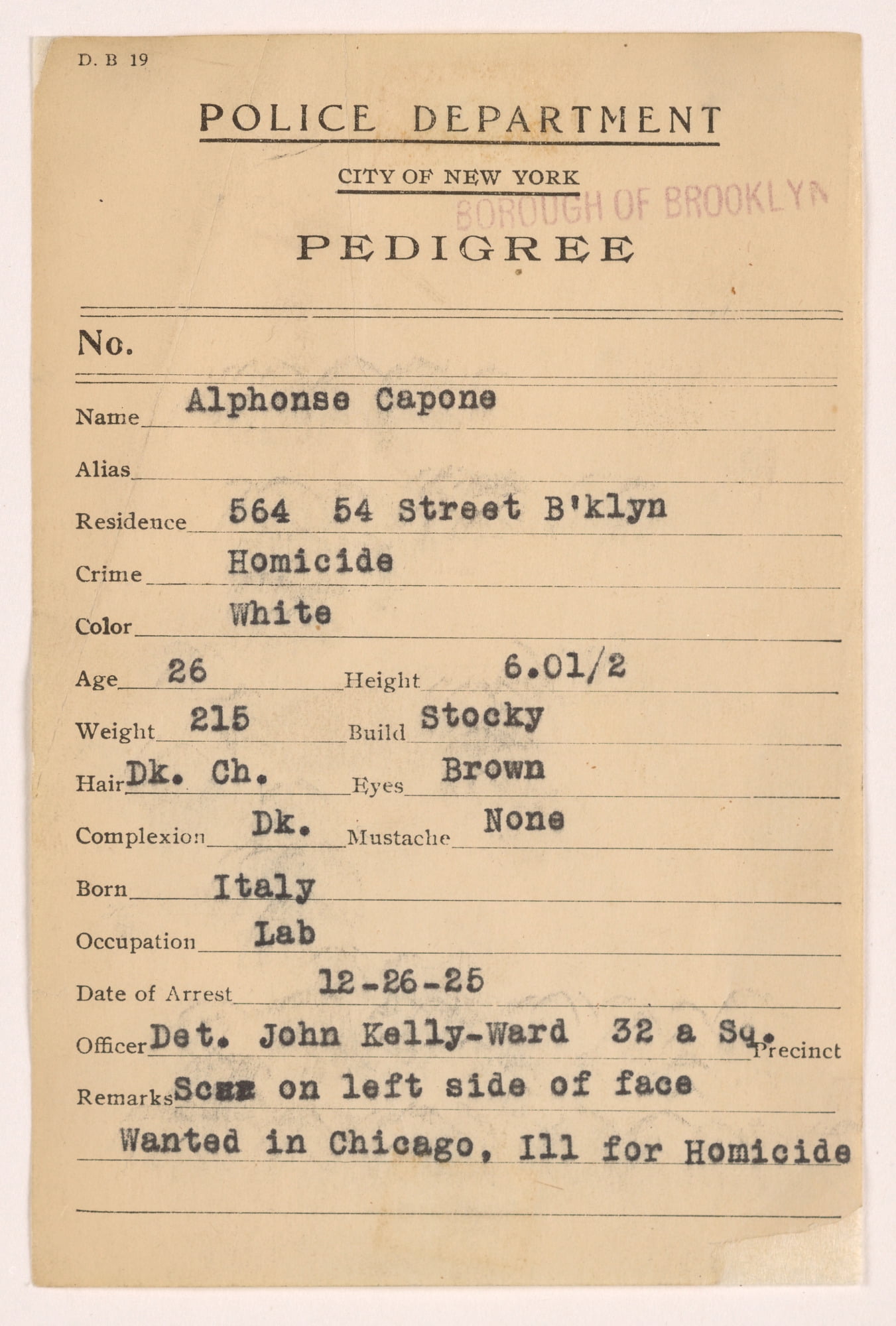 Portrait of Al Capone Laminated Poster Print 20 Inch by 30 Inch