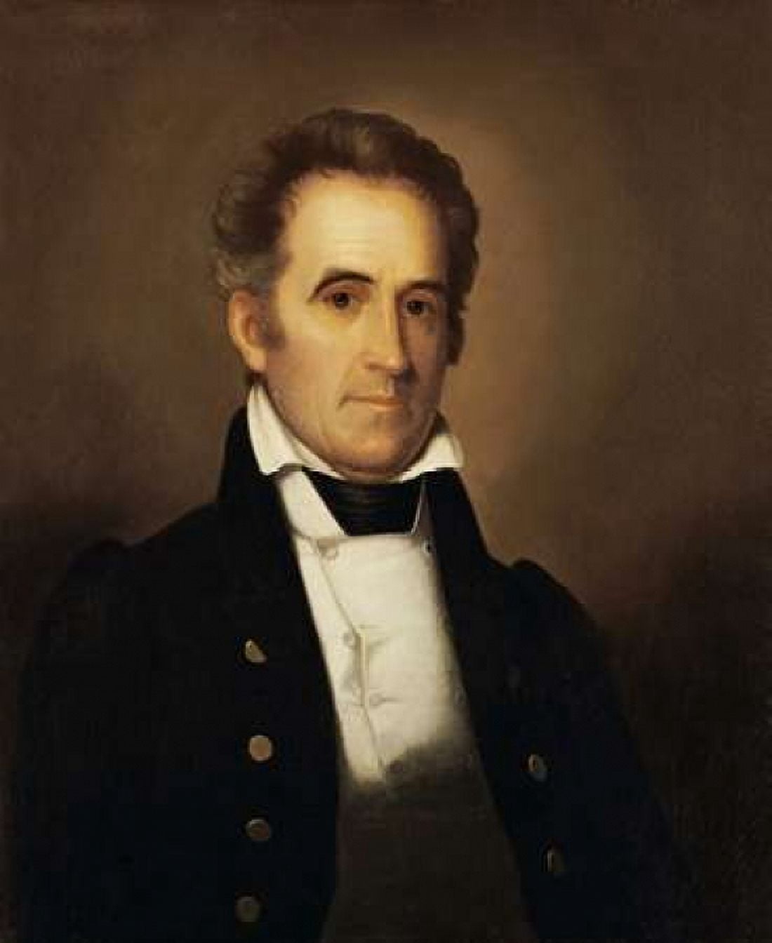Portrait of American Statesman Richard Mentor Johnson Canvas Art - Rembrandt Peale (24 x 30)