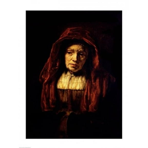 Portrait of An Old Woman Poster Print by Rembrandt Van Rijn - 24 x 36 in. - Large