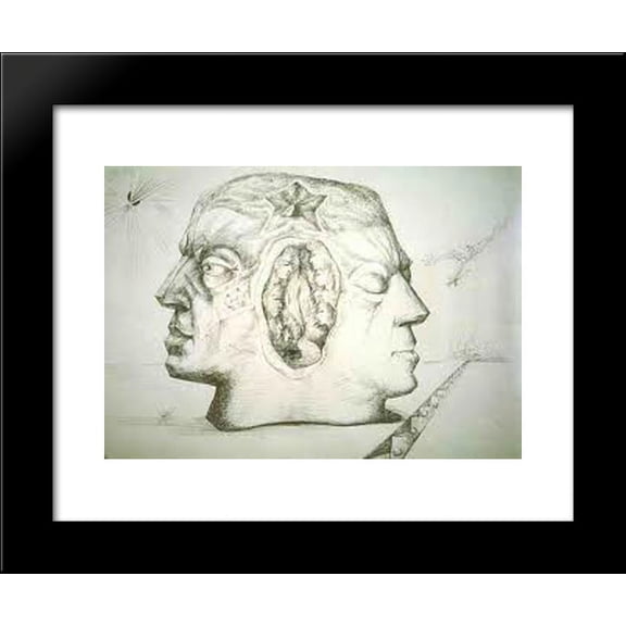Portrait of Andr Breton 20x24 Framed Art Print by Masson, Andre