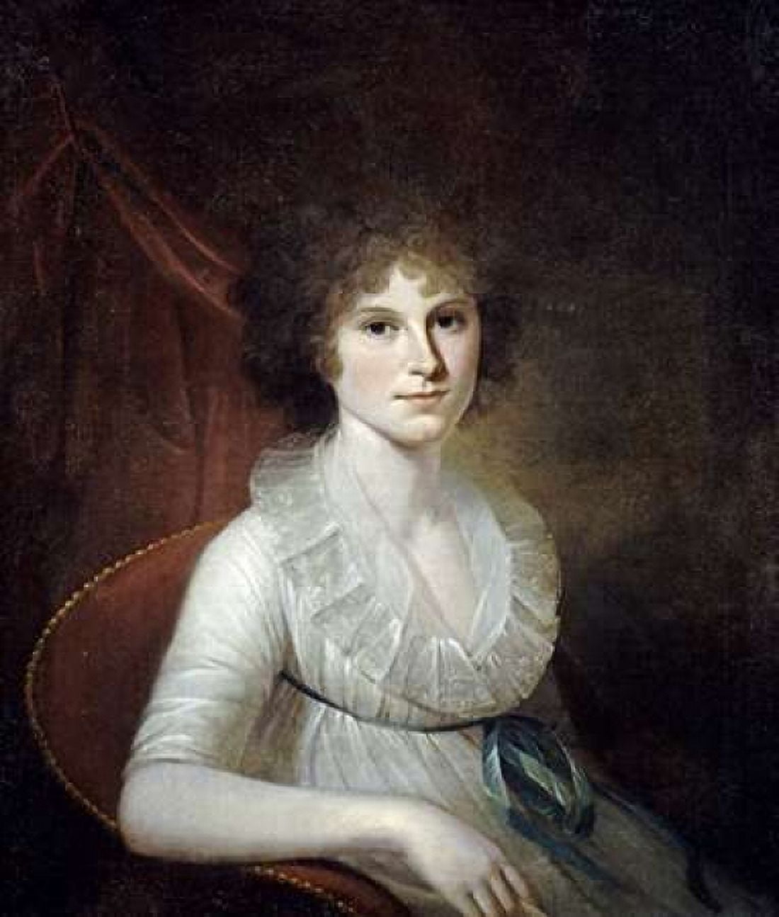 Portrait of Ann Emily Rush Canvas Art - James Peale (24 x 24)