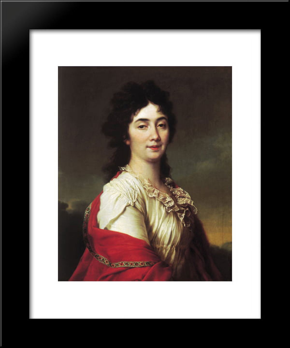 Portrait of Anna Stepanovna Protassova, the former maid of honor of Catherine II 20x24 Framed Art Print by Dmitry Levitzky