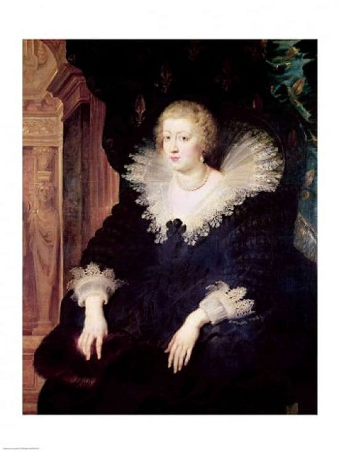 Portrait of Anne of Austria Canvas Art - Peter Paul Rubens (18 x 24)