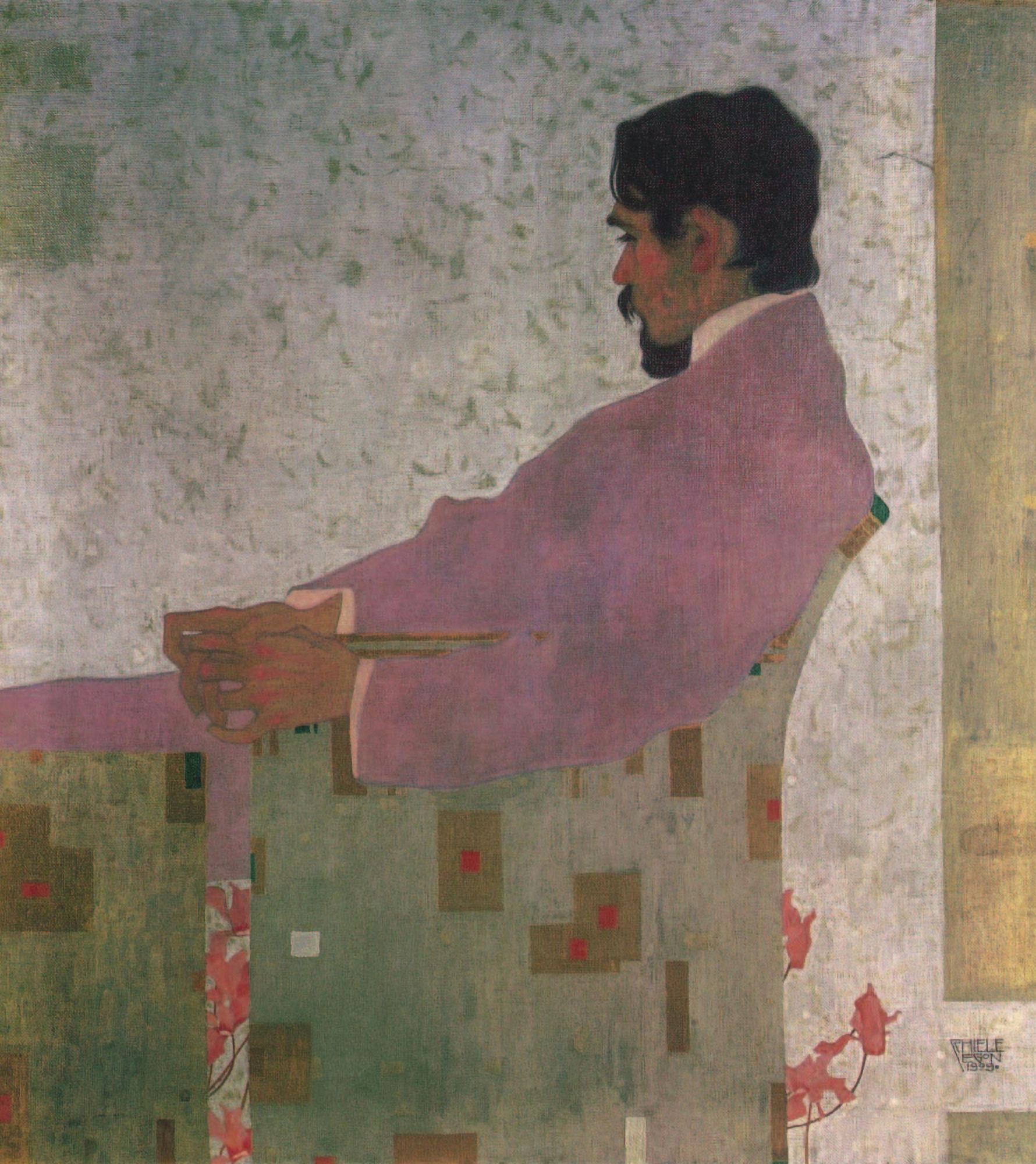 Portrait of Anton Peschka 1909 Canvas Art - Egon Schiele (24 x 36)