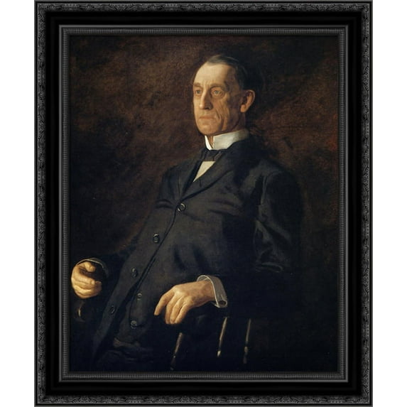 Portrait of Asburyh W. Lee 20x23 Black Ornate Wood Framed Canvas Art by Eakins, Thomas