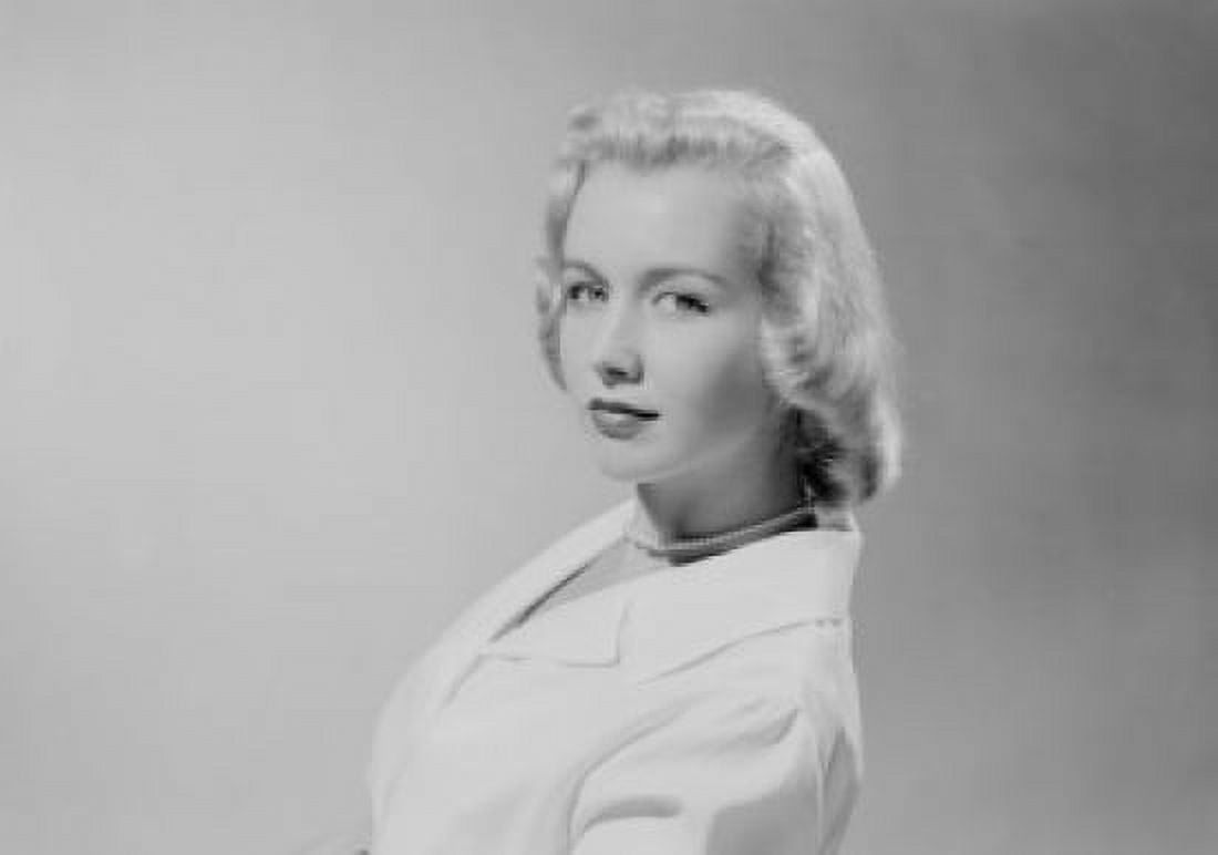Portrait of Beautiful blonde woman studio shot Canvas Art - (18 x 24)