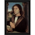 thumbnail image 1 of Portrait of Benedetto Portinari 28x38 Large Black Ornate Wood Framed Canvas Art by Hans Memling, 1 of 2