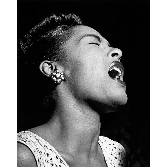 Portrait of Billie Holiday at Downbeat 1947 - 12x18 Inch Laminated Aviation Poster - Stunning Detail and Bold Colors