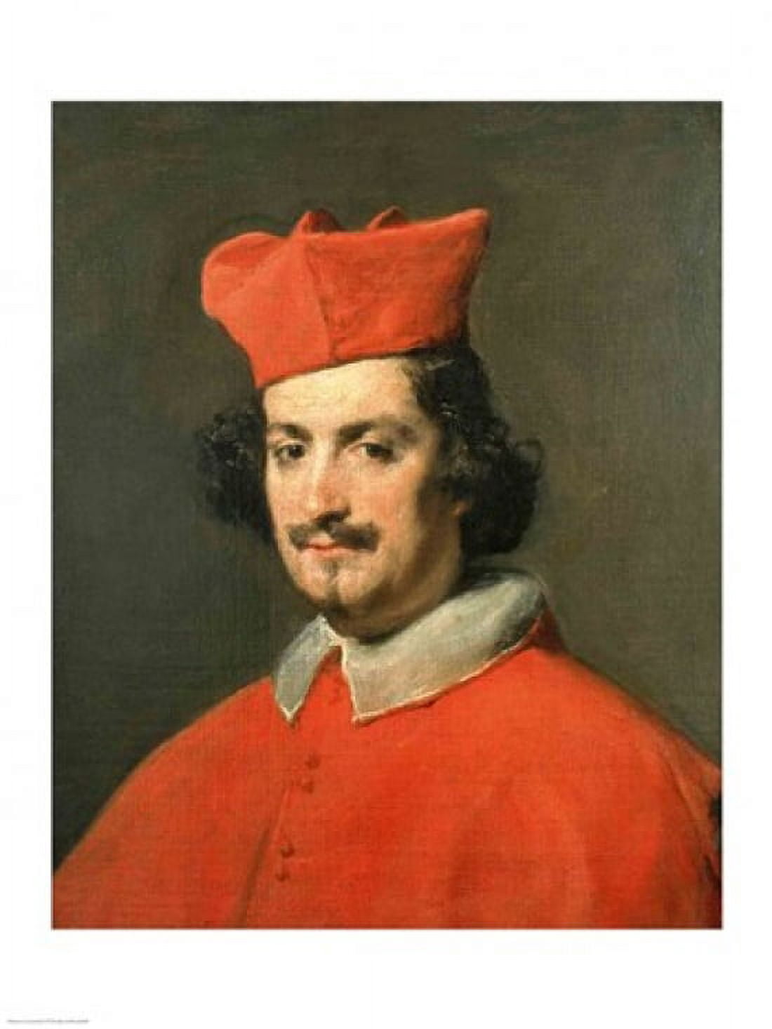 Portrait of Cardinal Camillo Astali Pamphili 1650 Canvas Art - Diego Velazquez (18 x 24)