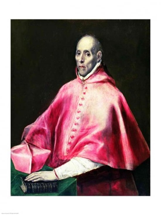 Portrait of Cardinal Juan de Tavera Canvas Art - El Greco (18 x 24)
