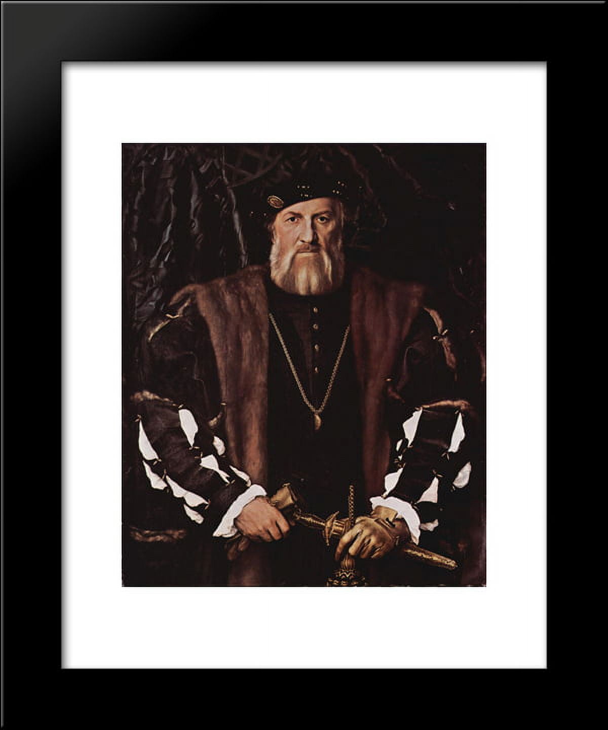 Portrait of Charles de Solier 20x24 Framed Art Print by Hans Holbein
