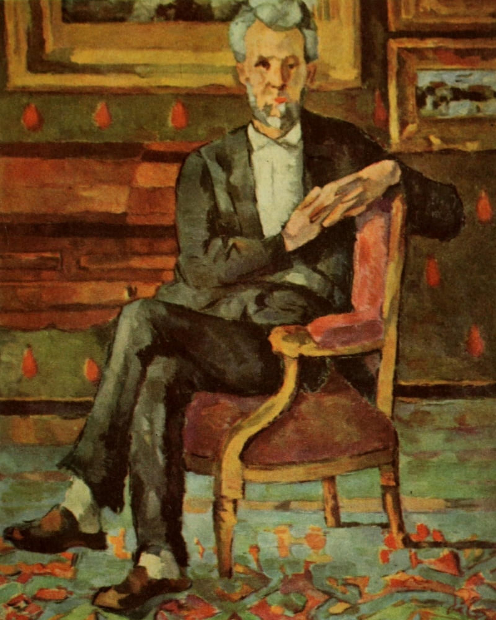 Portrait of Chocquet 1875 Canvas Art - Paul Czanne (24 x 36)