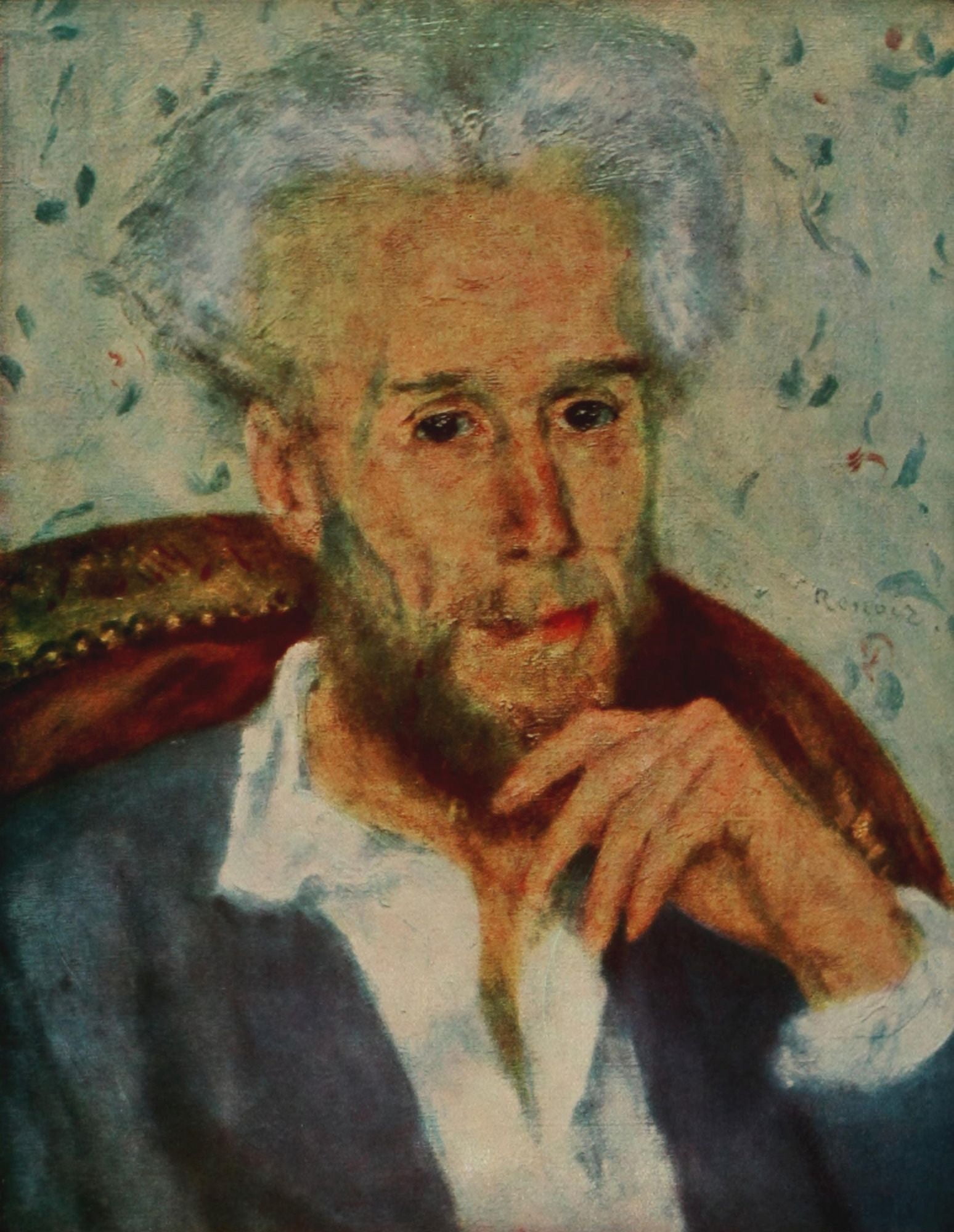 Portrait of Choquet 1875 Canvas Art - Pierre-Auguste Renoir (24 x 36)