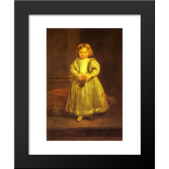 Portrait of Clelia Cattaneo, Daughter of Marchesa Elena Grimaldi 20x24 Framed Art Print by Anthony van Dyck