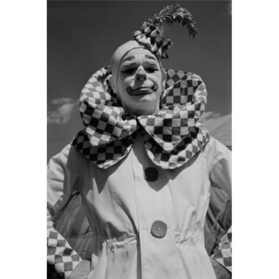Portrait of Clown Poster Print, 18 x 24