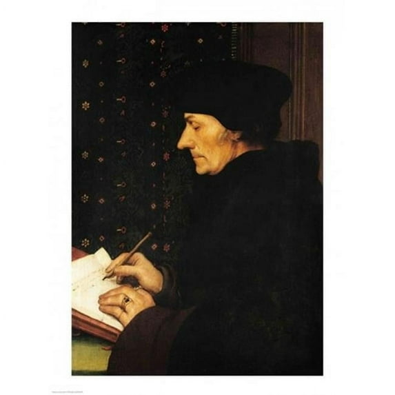 Portrait of Desiderius Erasmus Poster Print by Hans Holbein