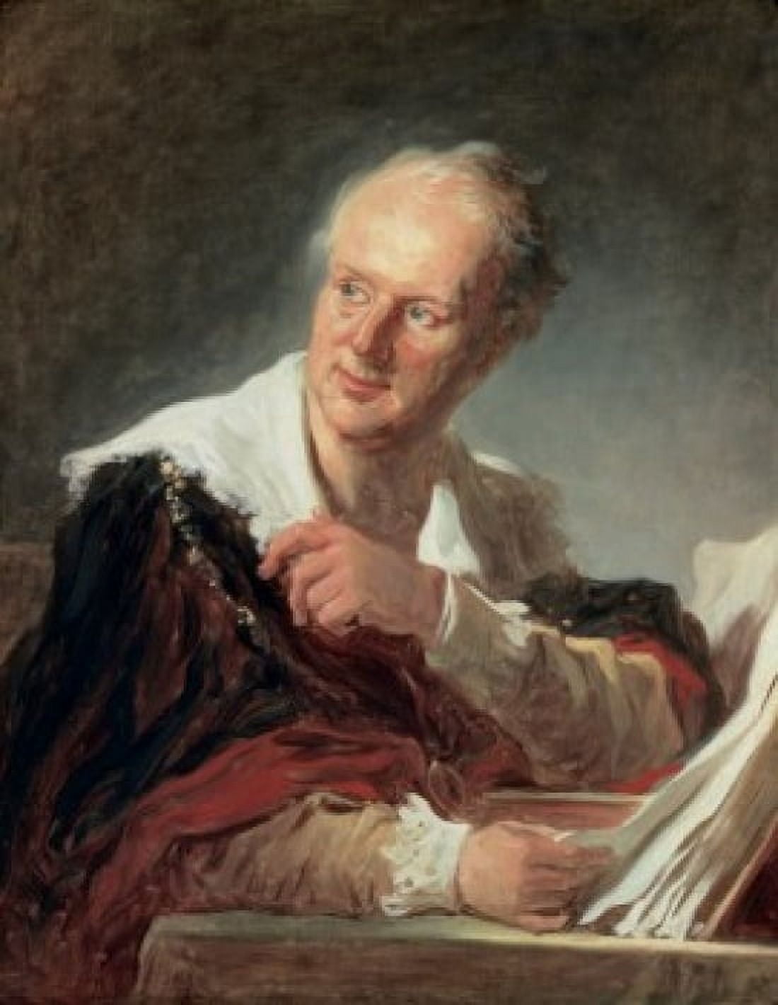 Portrait of Diderot 1769 Jean Honor Fragonard (1732-1806French) Musee du Louvre Paris Canvas Art - Jean Honor Fragonard (24 x 36)
