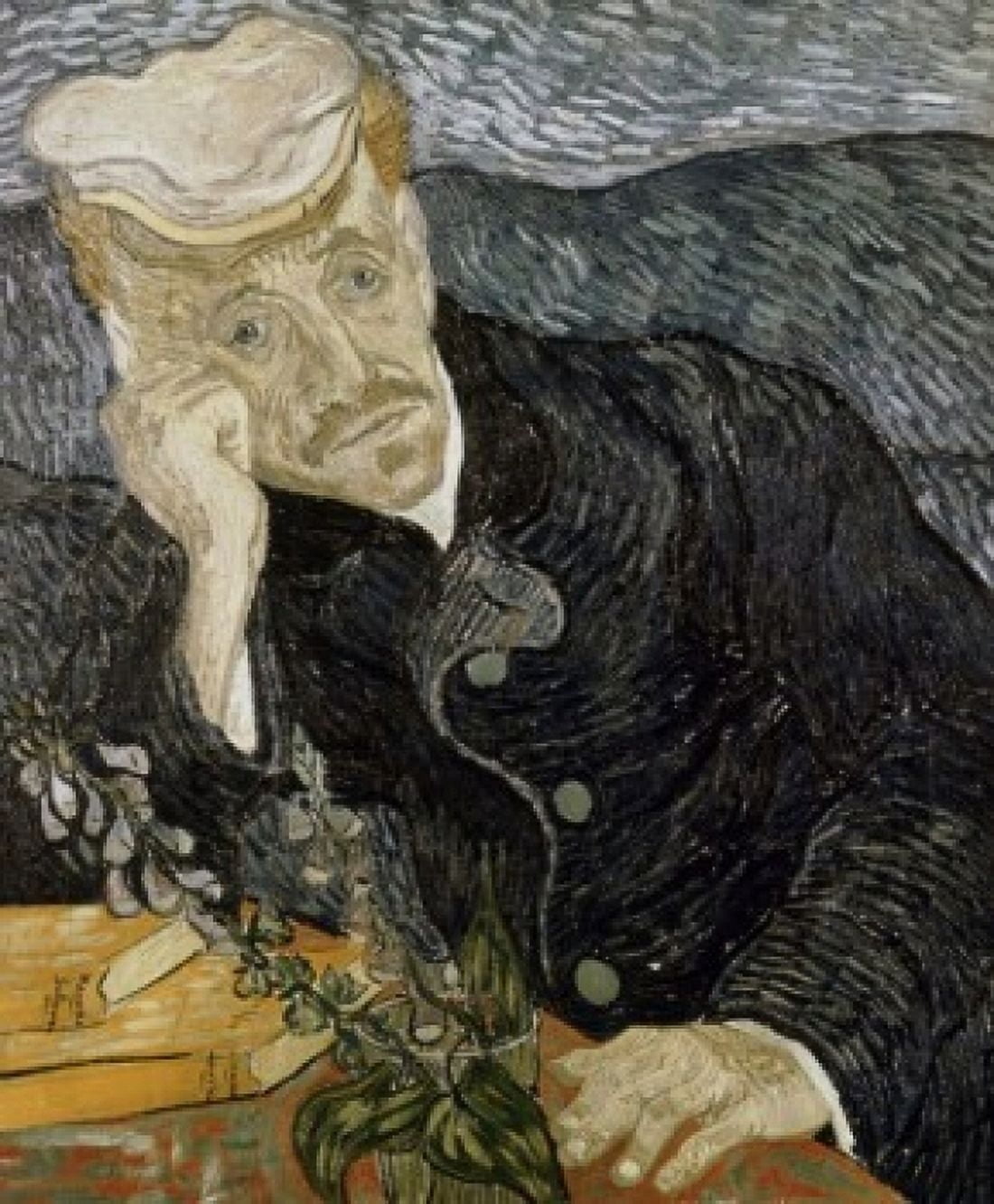 Portrait of Doctor Gachet 1890 Vincent van Gogh (1853-1890 Dutch) Oil on Canvas Private Collection Canvas Art - Vincent van Gogh (24 x 36)