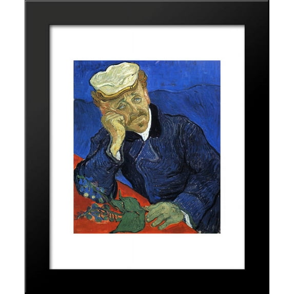 Portrait of Doctor Gachet 20x24 Framed Art Print by Vincent van Gogh