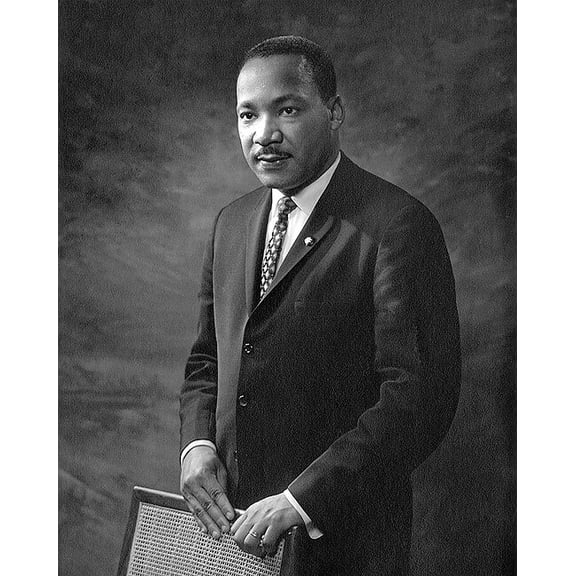 Portrait of Dr. Martin Luther King Jr. Style - A - 12x18 Inch Laminated Aviation Poster - Stunning Detail and Bold Colors