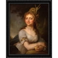 thumbnail image 1 of Portrait of E. N. Arsenyeva 28x34 Large Black Ornate Wood Framed Canvas Art by Vladimir Borovikovsky, 1 of 2
