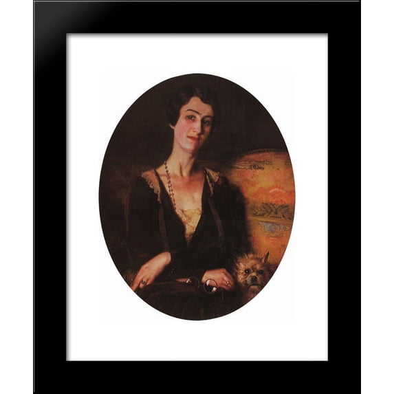 Portrait of E. Pits-Bilibina 20x24 Framed Art Print by Konstantin Somov