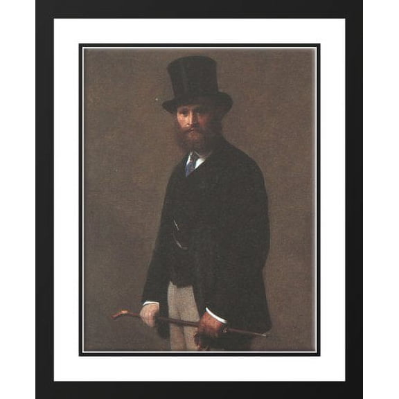Portrait of Edouard Manet 20x23 Framed and Double Matted Art Print by Fantin Latour, Ignace Henri Jean Theodore