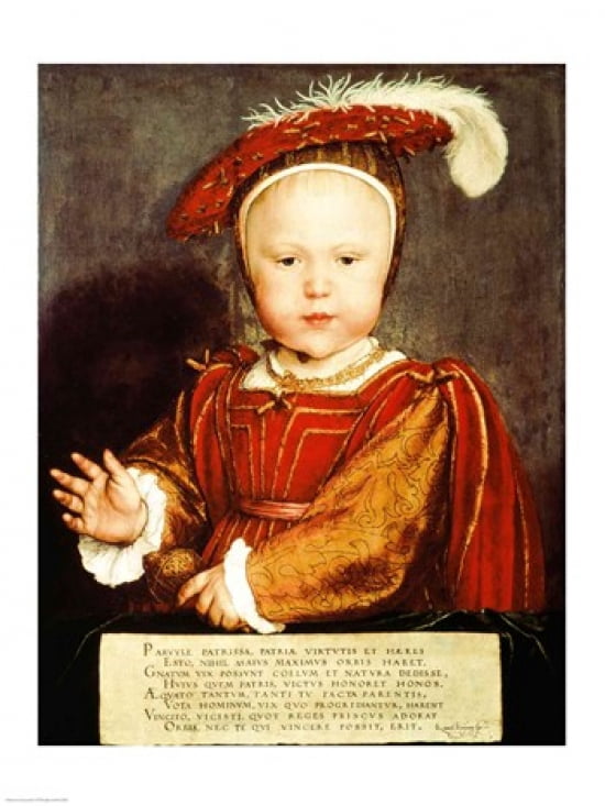 Portrait of Edward VI as a child Canvas Art - Hans Holbein (18 x 24)