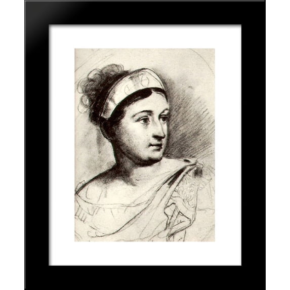 Portrait of Ekaterina Semenova 20x24 Framed Art Print by Orest Kiprensky