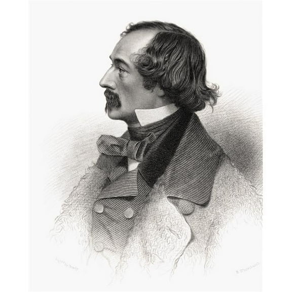 Portrait of Elisha Kent Kane From Arctic Explorations In The Years 1853 54 55 by American Explorer Elisha Kent Kane 1820 Poster Print - 12 x 16