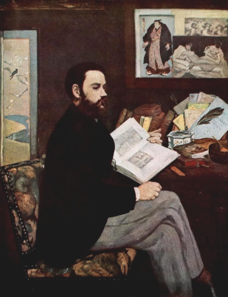 Portrait of Emile Zola Canvas Art - ÔøΩdouard Manet (24 x 36)