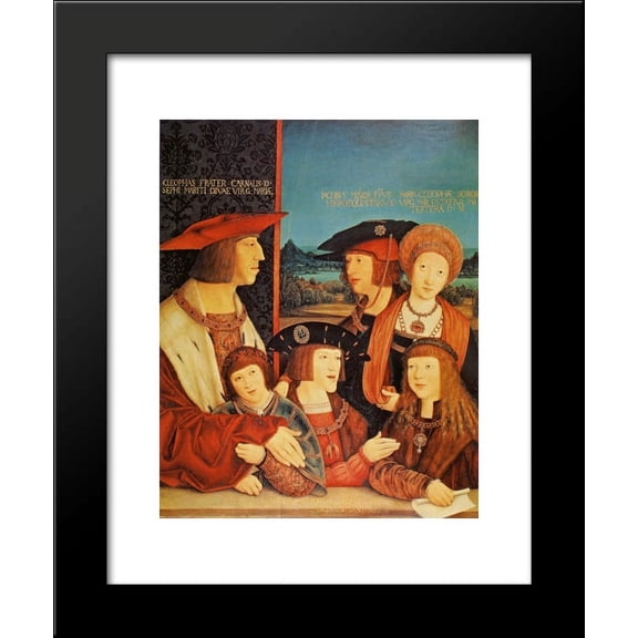 Portrait of Emperor Maximilian and His Family 20x24 Framed Art Print by Bernhard Strigel
