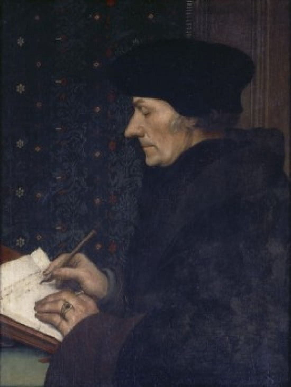 Portrait of Erasmus 1523 Hans Holbein the Younger (1497-1543German) Oil on wood Musee du Louvre Paris Canvas Art - Hans Holbein (18 x 24)