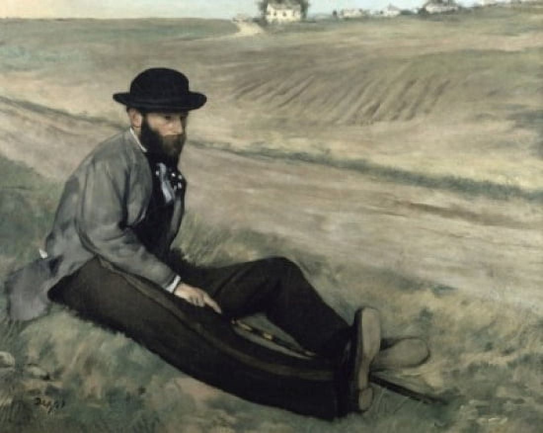 Portrait of Eugene Manet Edgar Degas (1834-1917 French) Canvas Art - Edgar Degas (24 x 36)