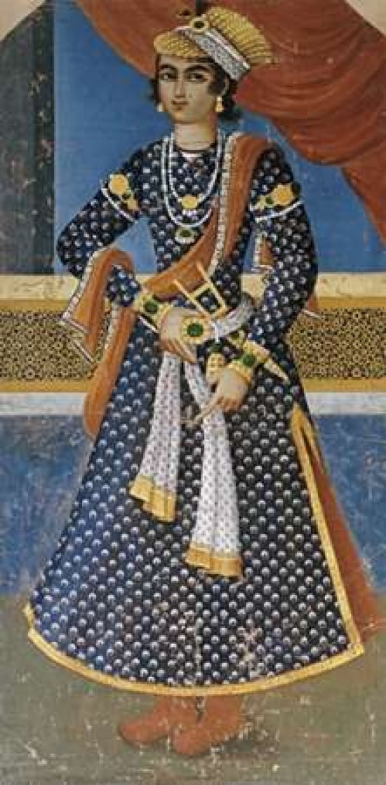 Portrait of Farrukh-Siyar Canvas Art - Mihr Ali (24 x 48)