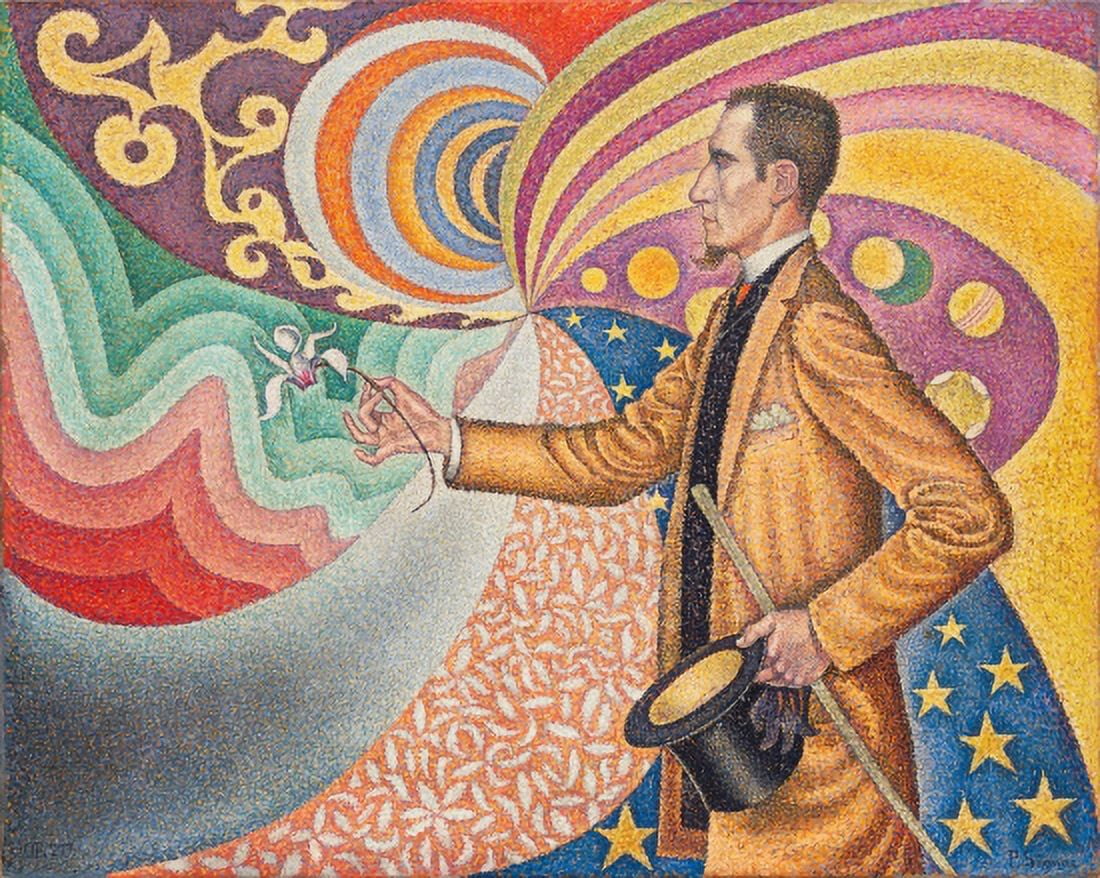 Portrait of Felix Feneon Canvas Art - Paul Signac (24 x 36)
