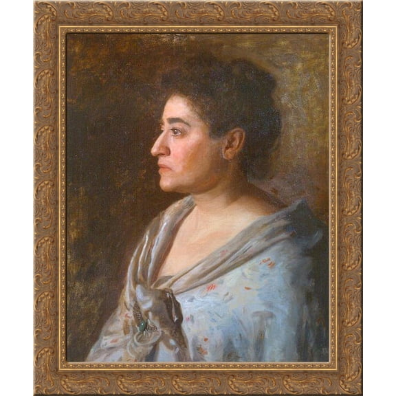 Portrait of Florence Einstein 24x20 Gold Ornate Wood Framed Canvas Art by Thomas Eakins