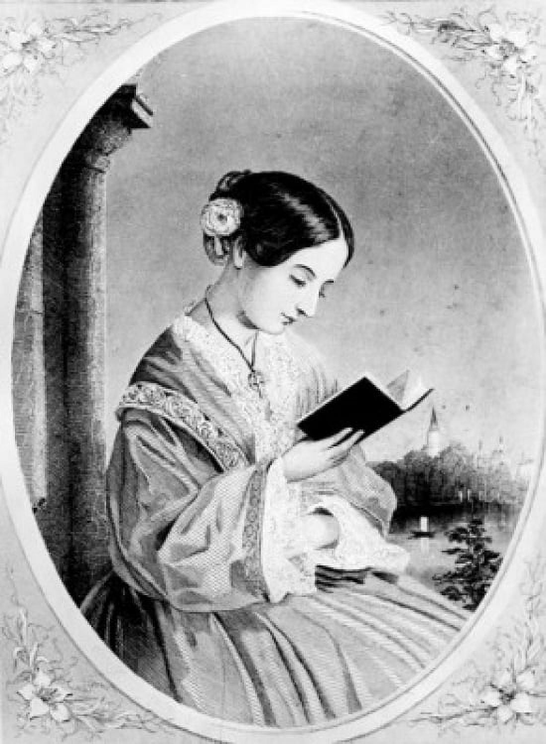 Portrait of Florence Nightingale by Juan Buckingham Wandesforde (1817-1902) Canvas Art - Juan Buckingham Wandesforde (18 x 24)