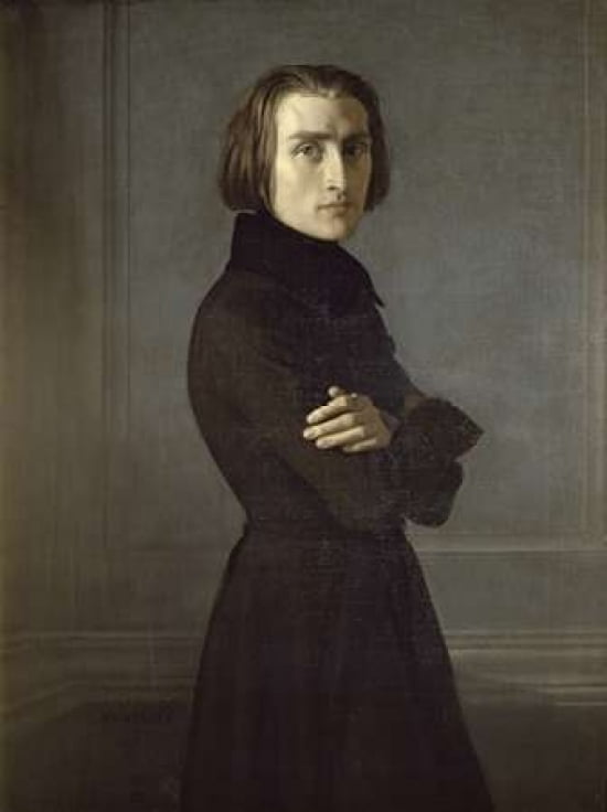Portrait of Franz Liszt Canvas Art - Rudolph KE Lehmann (18 x 24)