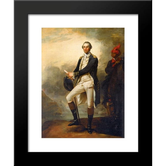 Portrait of George Washington and William 'Billy' Lee 20x24 Framed Art Print by John Trumbull